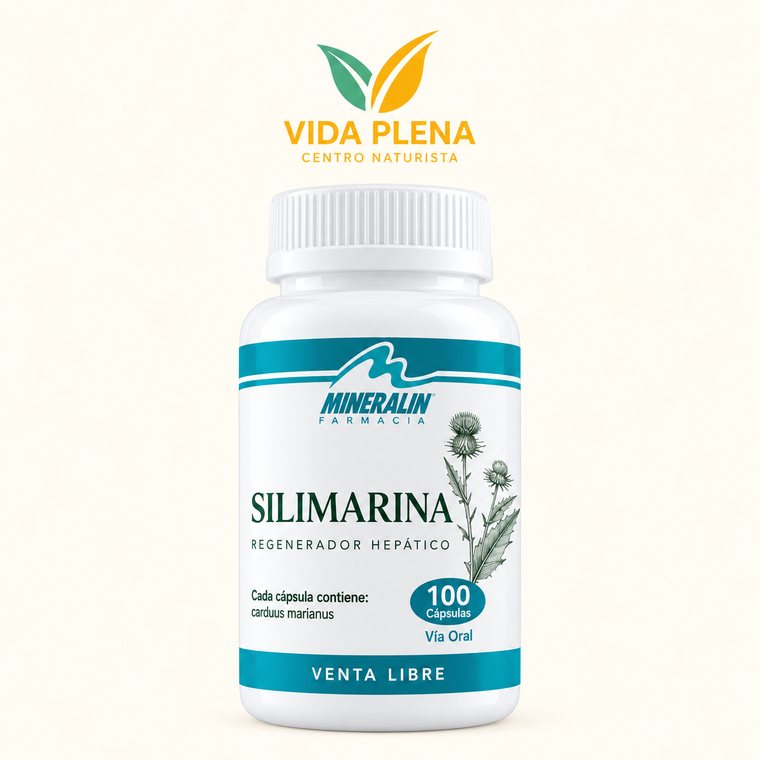 Silimarina 100 Cap Mineralin · Hígado & Depuración · Vida Plena Tuluá